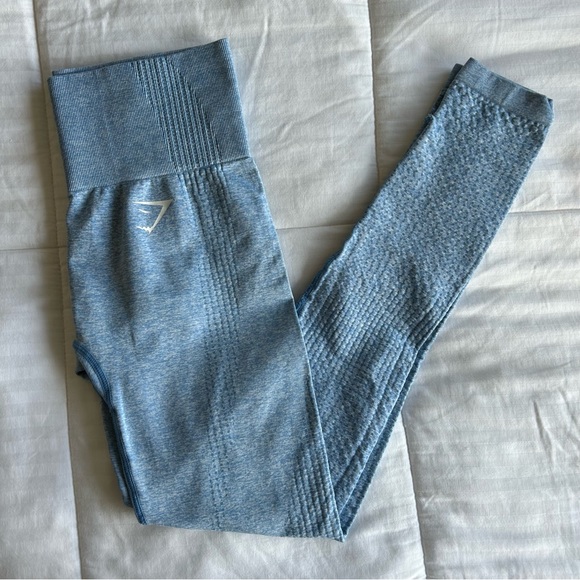 Gymshark Vital Seamless Leggings - Light Blue - Picture 1 of 6